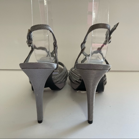 Papell Studio Rhinestone Heel Sandals #6W - Picture 9 of 12